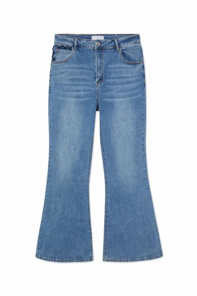 Never Fully Dressed Denim Flare Scallop Jean Petite Women Petite