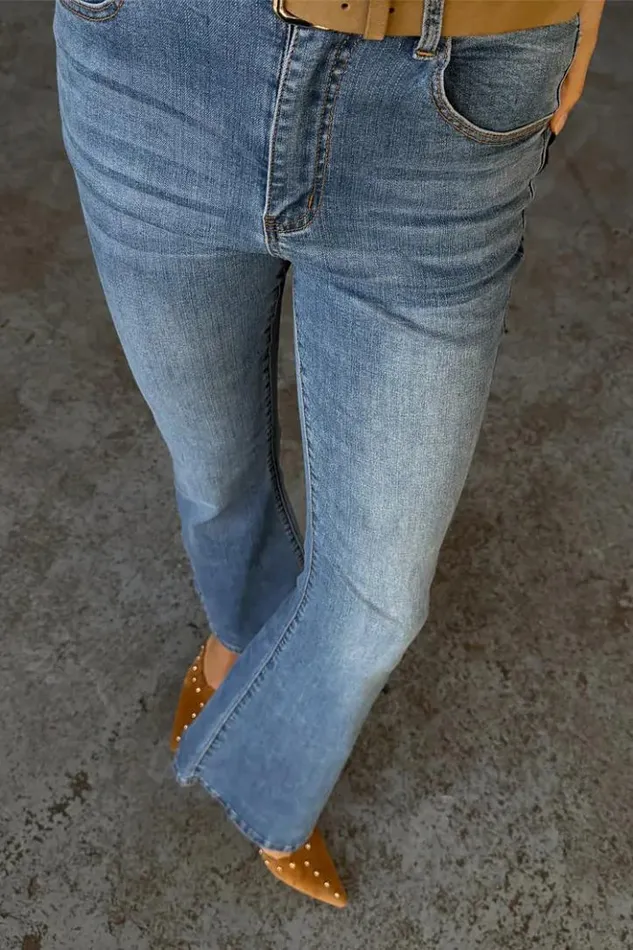 Never Fully Dressed Denim Flare Scallop Jean Petite Women Petite