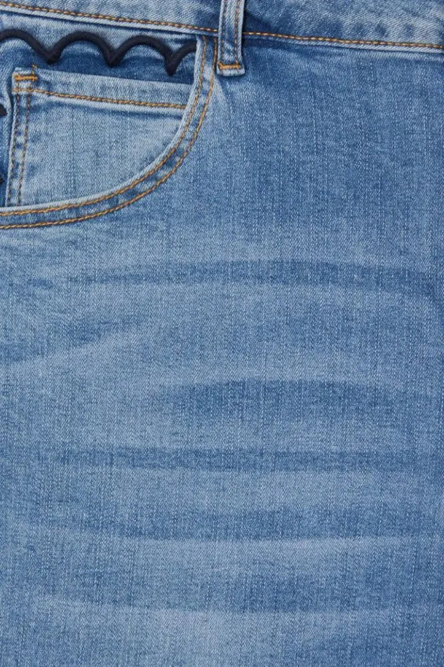 Never Fully Dressed Denim Flare Scallop Jean Petite Women Petite