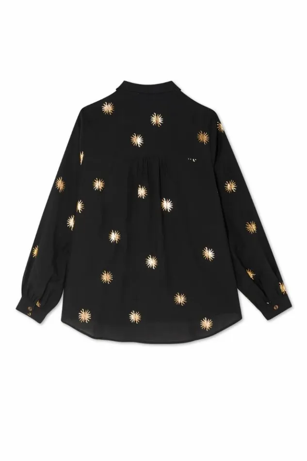 Never Fully Dressed Gold Sun Miley Shirt Women Shirts