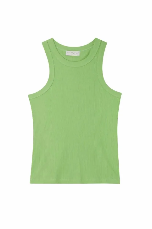 Never Fully Dressed Green Ribbed Tank Top Women Tops and TShirts