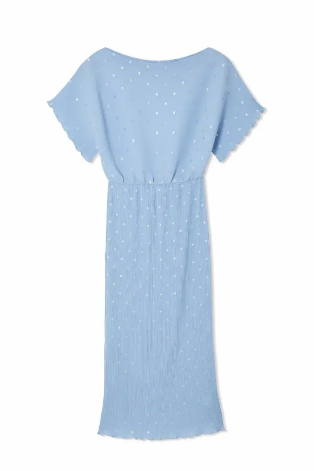 Never Fully Dressed Ice Blue Plisse Tilly Dress Women Newness