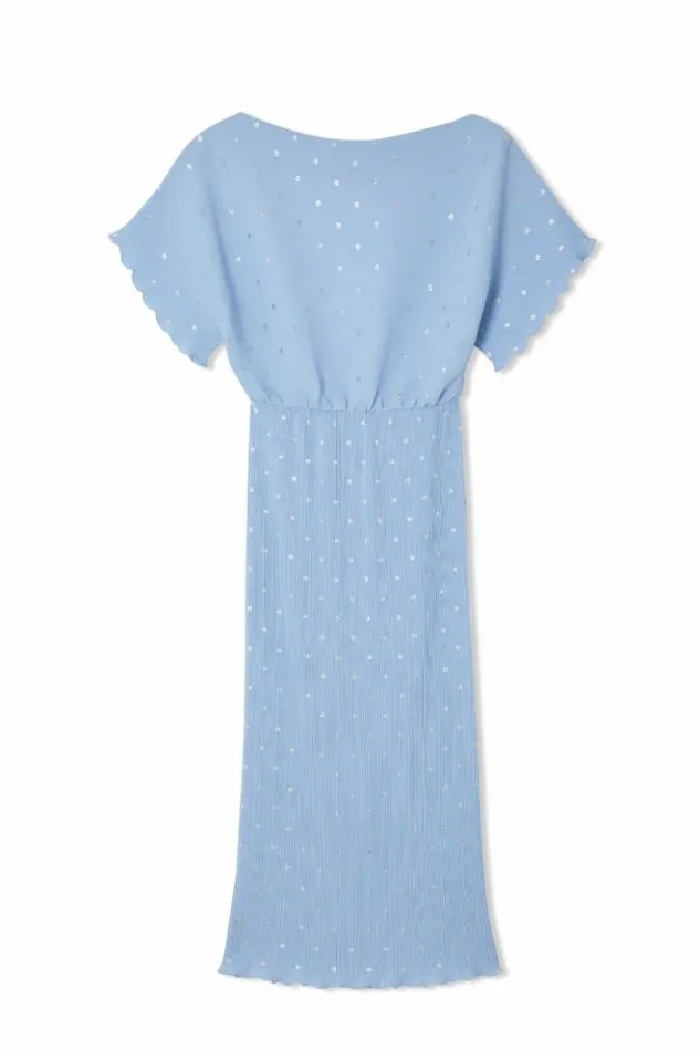 Never Fully Dressed Ice Blue Plisse Tilly Dress Women Newness