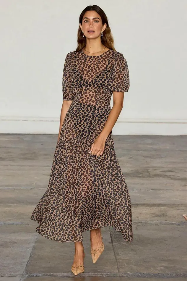 Never Fully Dressed Leopard Lucia Dress Petite Women Petite