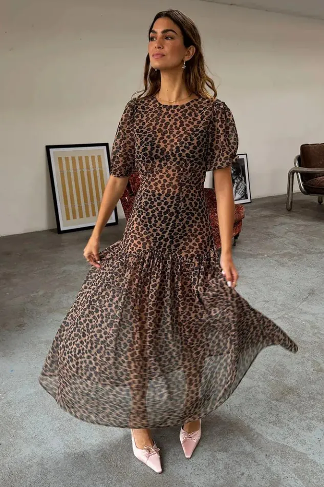 Never Fully Dressed Leopard Lucia Dress Petite Women Petite