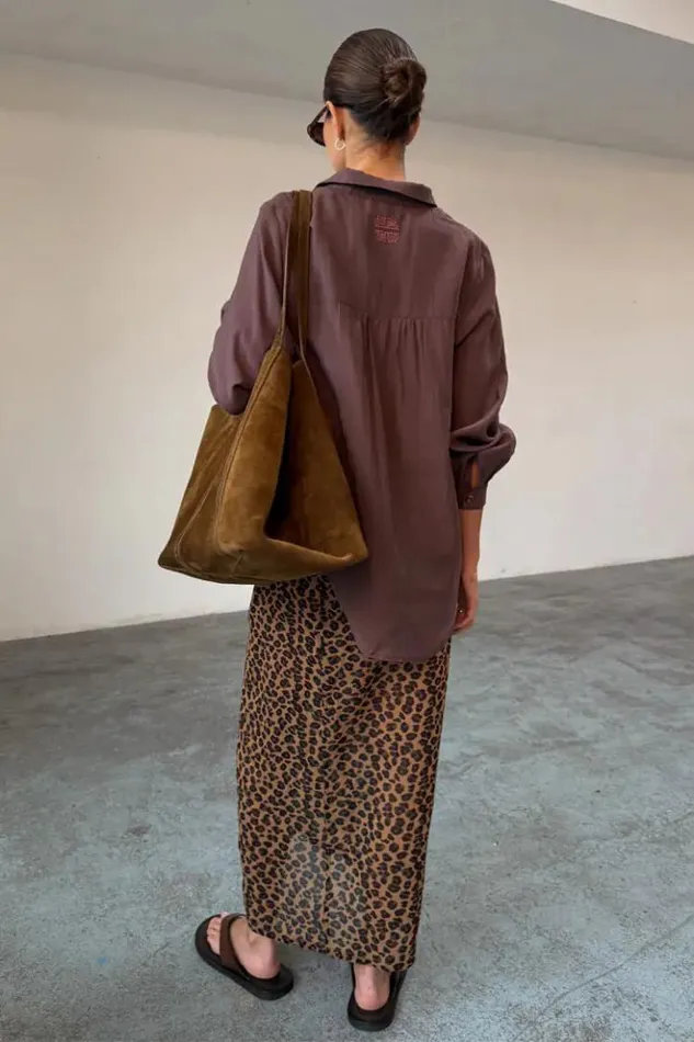 Never Fully Dressed Leopard Sheer Jaspre Skirt Women Skirts
