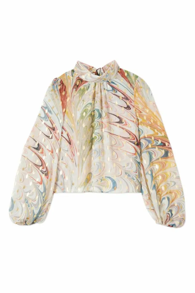 Never Fully Dressed Multi Marble Bibi Top Women Tops and TShirts