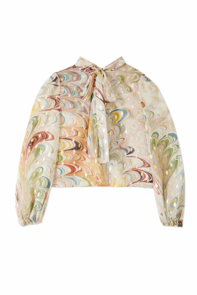 Never Fully Dressed Multi Marble Bibi Top Women Tops and TShirts