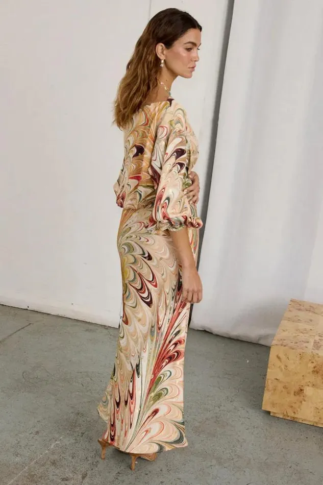 Never Fully Dressed Multi Marble Tilly Dress Petite Women Petite