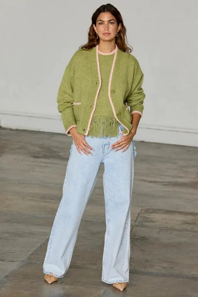 Never Fully Dressed Olive Callie Cardigan Women Knitwear