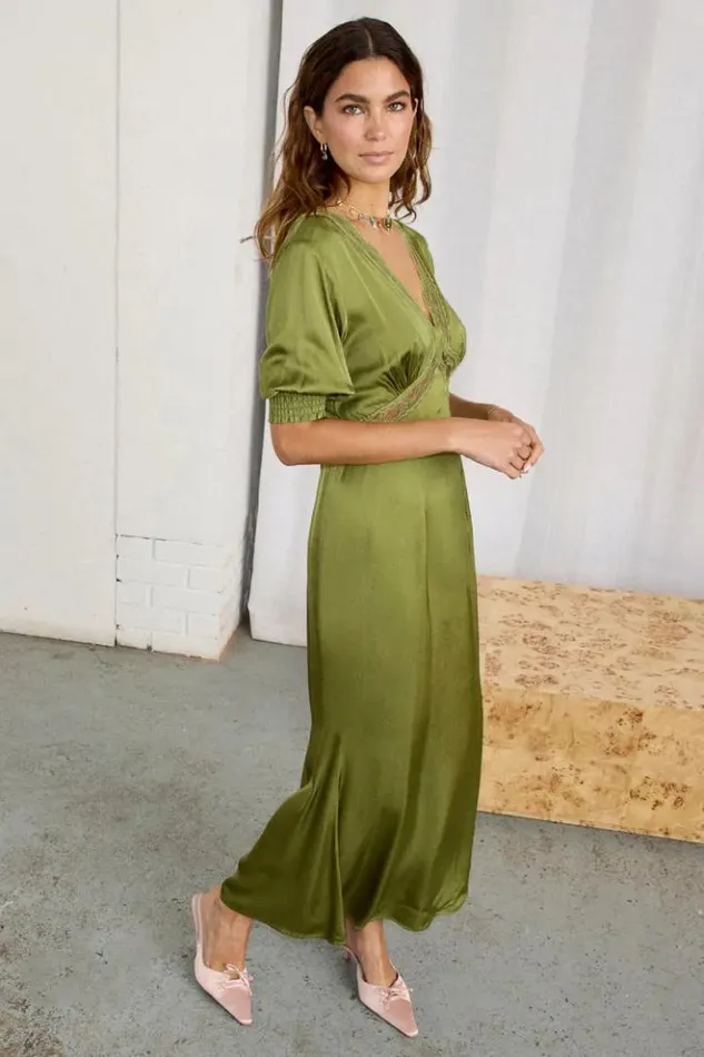 Never Fully Dressed Olive Lace May Dress Women Summer Somewhere