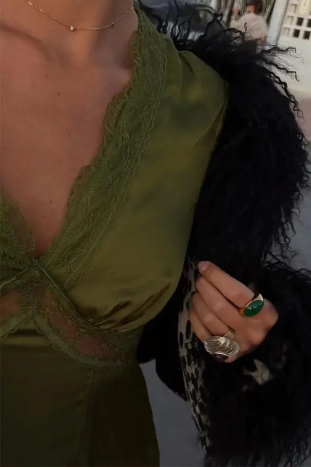 Never Fully Dressed Olive Lace May Dress Women Summer Somewhere