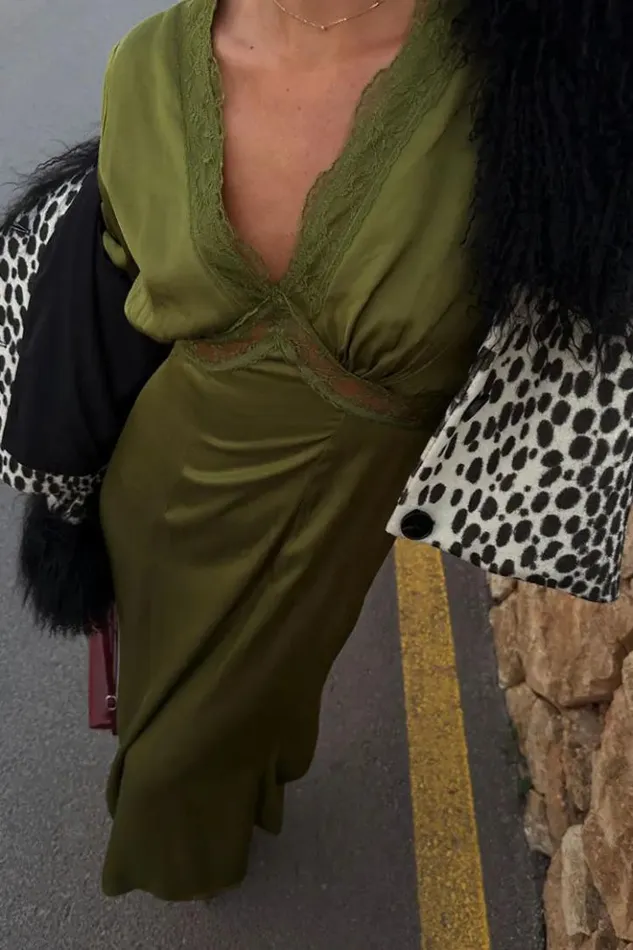 Never Fully Dressed Olive Lace May Dress Women Summer Somewhere