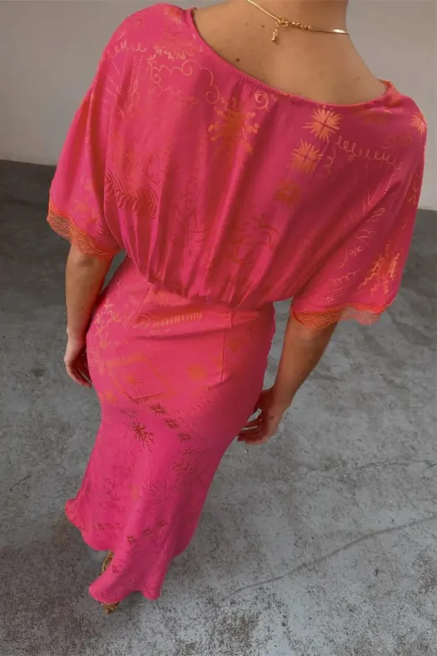 Never Fully Dressed Pink Safari Thea Maxi Dress Petite Women Petite