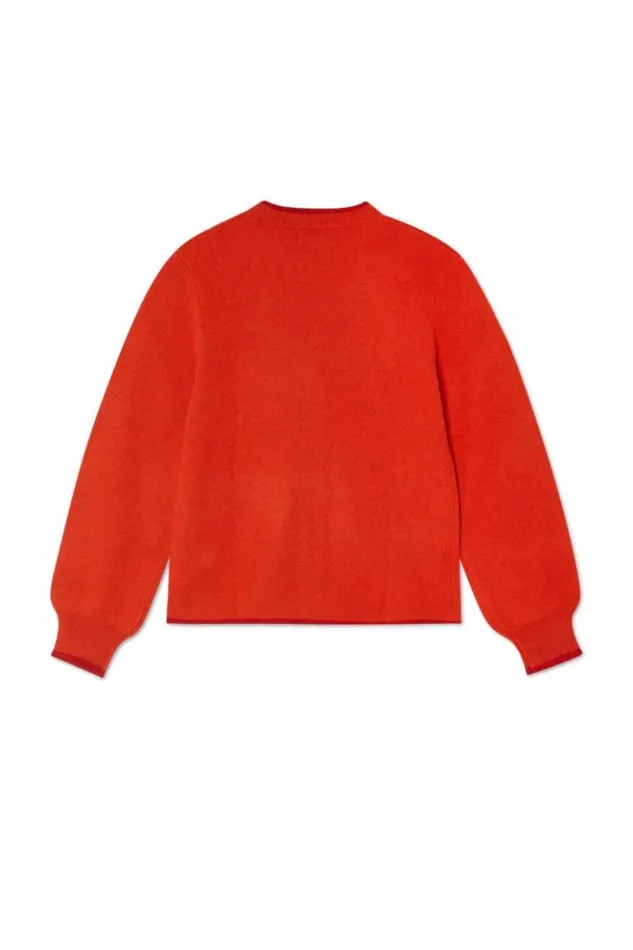 Never Fully Dressed Red Heart Cardigan Women Knitwear