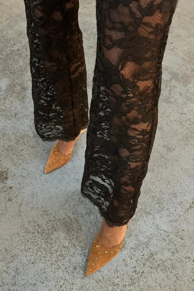 Never Fully Dressed Suede Scallop City Mules Women Newness