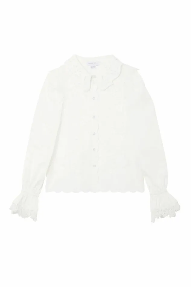 Never Fully Dressed White Sicily Shirt Women Shirts