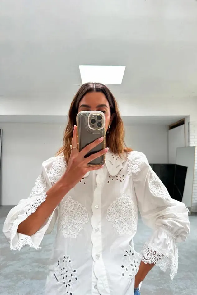 Never Fully Dressed White Sicily Shirt Women Shirts