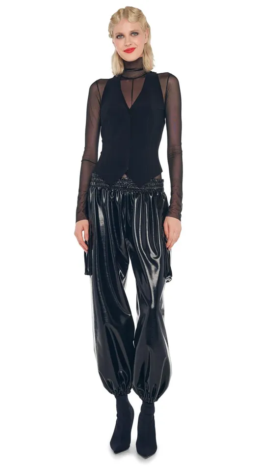 Norma Kamali Bottoms OVERSIZED BF CARGO SWEATPANT Black 8211 Clothing
