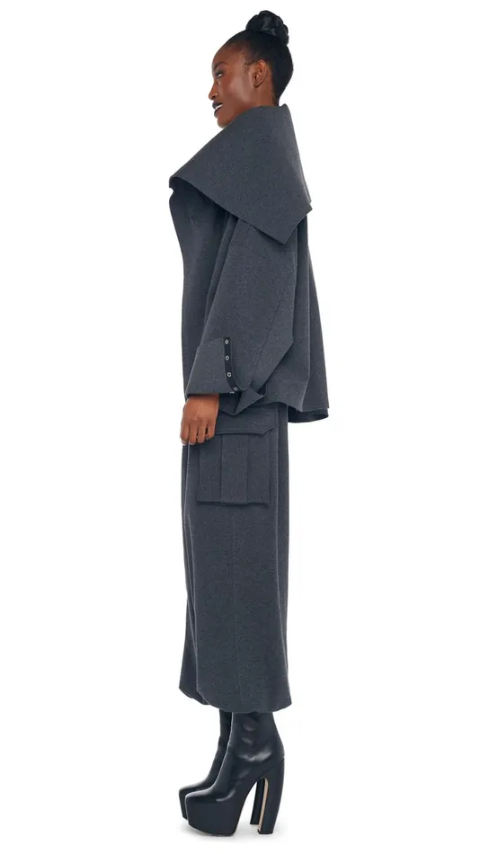 Norma Kamali Bottoms OVERSIZED BF CARGO SWEATPANT Dark Heather Grey 8211 Clothing Norma Kamali Bottoms OVERSIZED BF CARGO SWEATPANT Dark Heather Grey 8211 Clothing