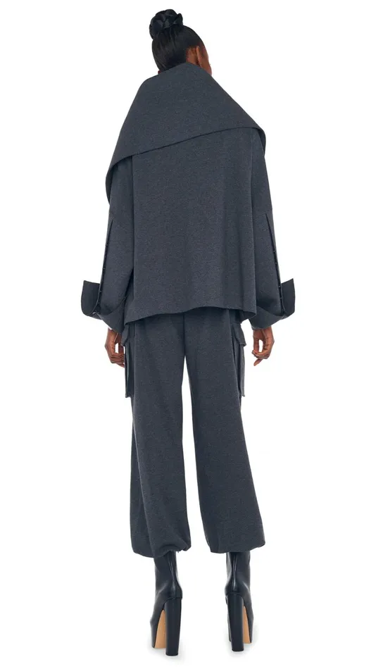 Norma Kamali Bottoms OVERSIZED BF CARGO SWEATPANT Dark Heather Grey 8211 Clothing Norma Kamali Bottoms OVERSIZED BF CARGO SWEATPANT Dark Heather Grey 8211 Clothing