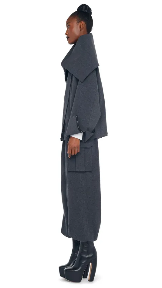 Norma Kamali Bottoms OVERSIZED BF CARGO SWEATPANT Dark Heather Grey 8211 Clothing Norma Kamali Bottoms OVERSIZED BF CARGO SWEATPANT Dark Heather Grey 8211 Clothing