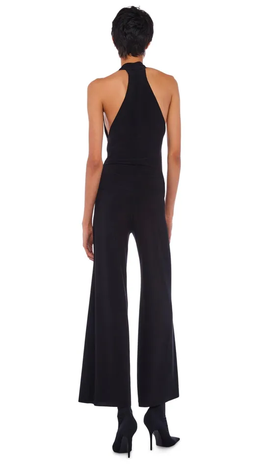 Norma Kamali Bottoms SHORT STRAIGHT LEG PANT Black 8211 Clothing
