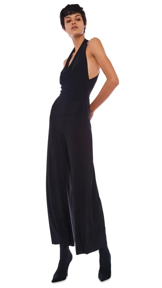 Norma Kamali Bottoms SHORT STRAIGHT LEG PANT Black 8211 Clothing