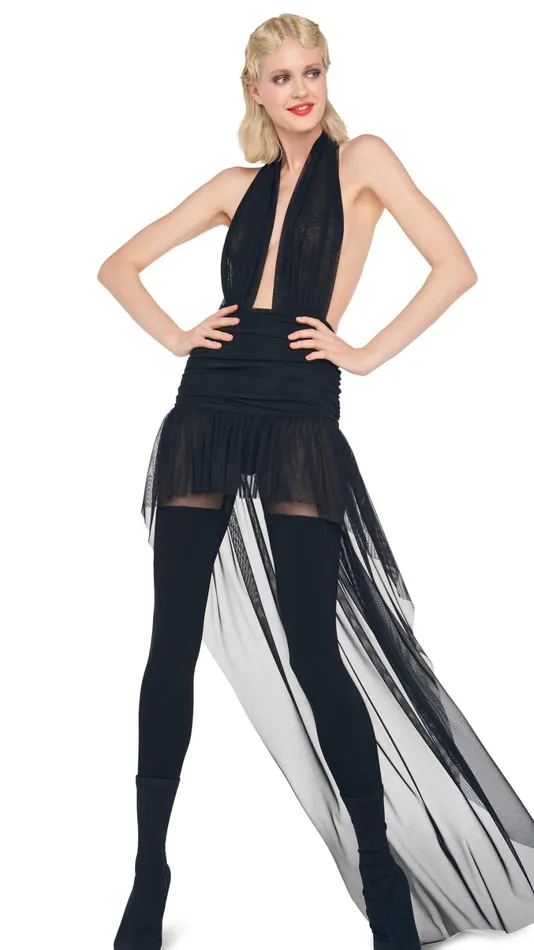 Norma Kamali Bottoms THIGH HIGH PANTY SPLICED LEGGING W FOOTSIE Blackblack Mesh 8211 Clothing Norma Kamali Bottoms THIGH HIGH PANTY SPLICED LEGGING W FOOTSIE Blackblack Mesh 8211 Clothing