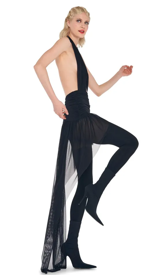 Norma Kamali Bottoms THIGH HIGH PANTY SPLICED LEGGING W FOOTSIE Blackblack Mesh 8211 Clothing Norma Kamali Bottoms THIGH HIGH PANTY SPLICED LEGGING W FOOTSIE Blackblack Mesh 8211 Clothing