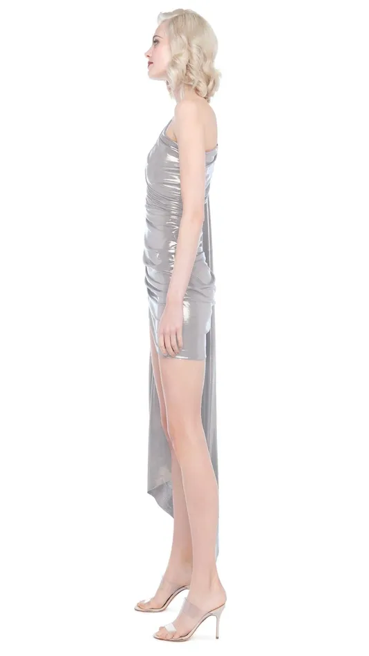 Norma Kamali Dresses DIANA PICKLEBALL DRESS W SLEEVE Silver 8211 Clothing