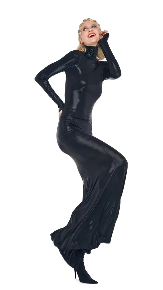 Norma Kamali Dresses LONG SLEEVE TURTLE FISHTAIL GOWN Black 8211 Clothing
