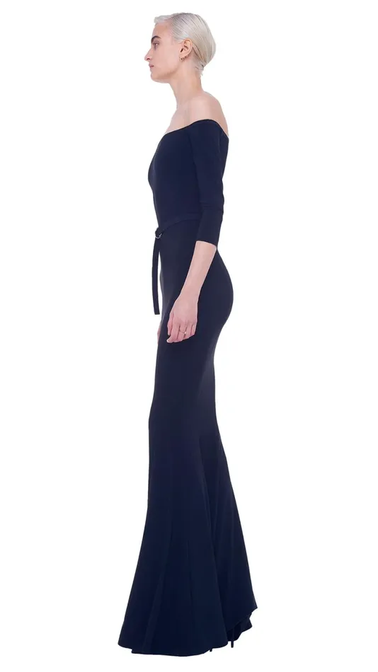 Norma Kamali Dresses OFF SHOULDER FISHTAIL GOWN Black 8211 Clothing