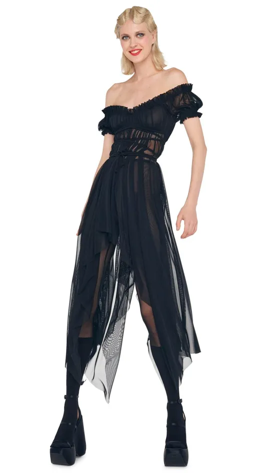 Norma Kamali Dresses PEASANT GODDESS DRESS Black 8211 Clothing