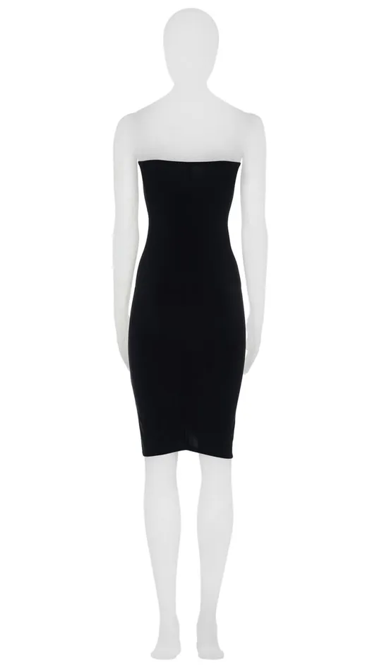 Norma Kamali Dresses STRAPLESS SHIRRED FRONT DRESS TO KNEE Black 8211 Clothing Norma Kamali Dresses STRAPLESS SHIRRED FRONT DRESS TO KNEE Black 8211 Clothing