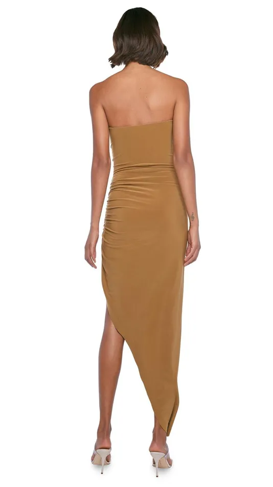 Norma Kamali Dresses STRAPLESS SIDE DRAPE GOWN Woods 8211 Clothing
