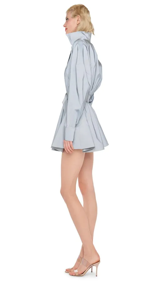 Norma Kamali Dresses SUPER OS BF NK SHIRT MINI DRESS Grey 8211 Clothing
