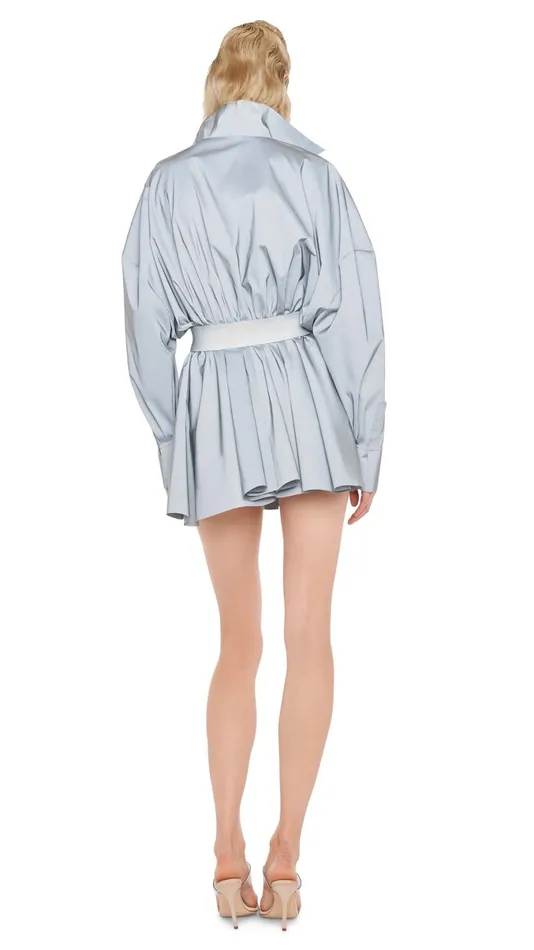 Norma Kamali Dresses SUPER OS BF NK SHIRT MINI DRESS Grey 8211 Clothing