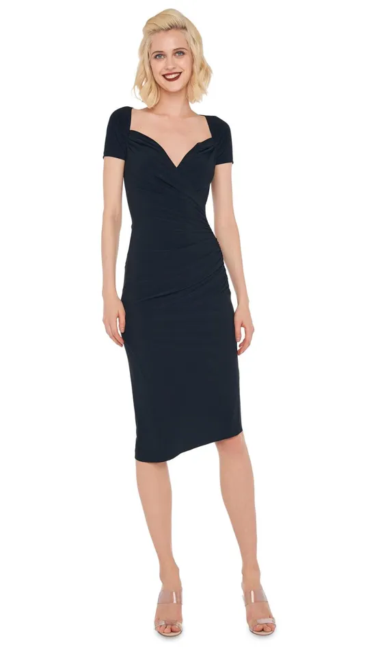 Norma Kamali Dresses SWEETHEART SIDE DRAPE DRESS Black 8211 Clothing