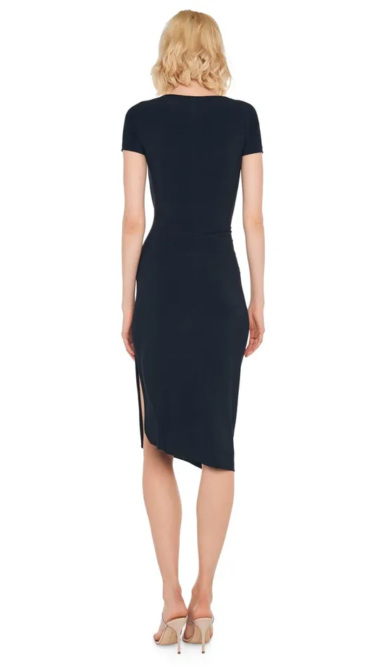 Norma Kamali Dresses SWEETHEART SIDE DRAPE DRESS Black 8211 Clothing
