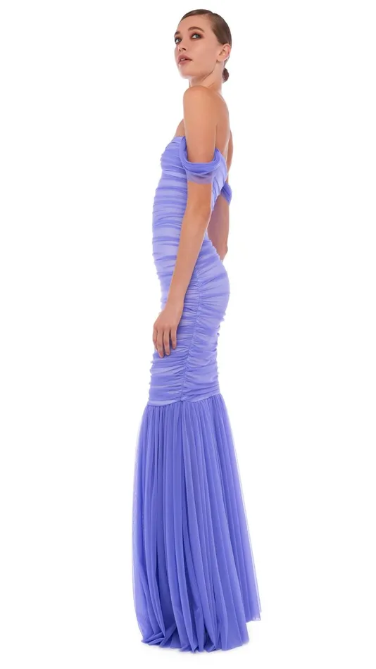 Norma Kamali Dresses WALTER FISHTAIL GOWN Lilac 8211 Clothing