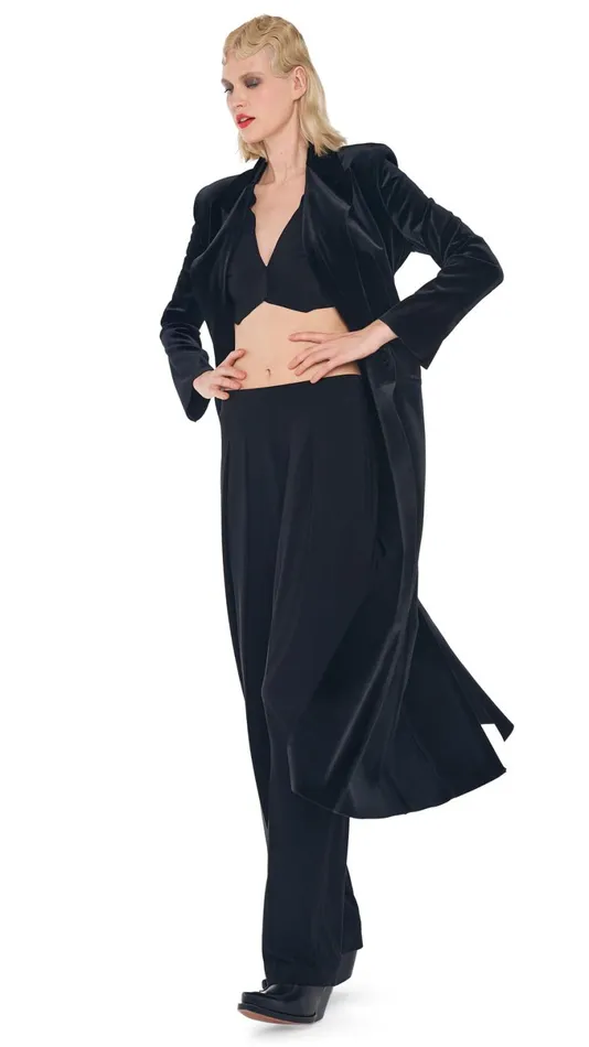 Norma Kamali Jackets CLASSIC DOUBLE BREASTED COAT Black 8211 Clothing