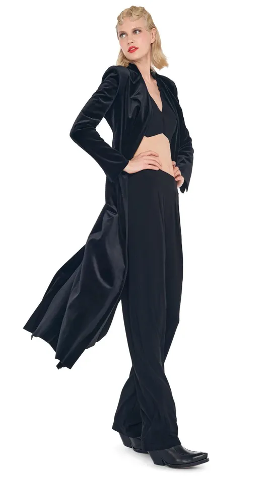 Norma Kamali Jackets CLASSIC DOUBLE BREASTED COAT Black 8211 Clothing