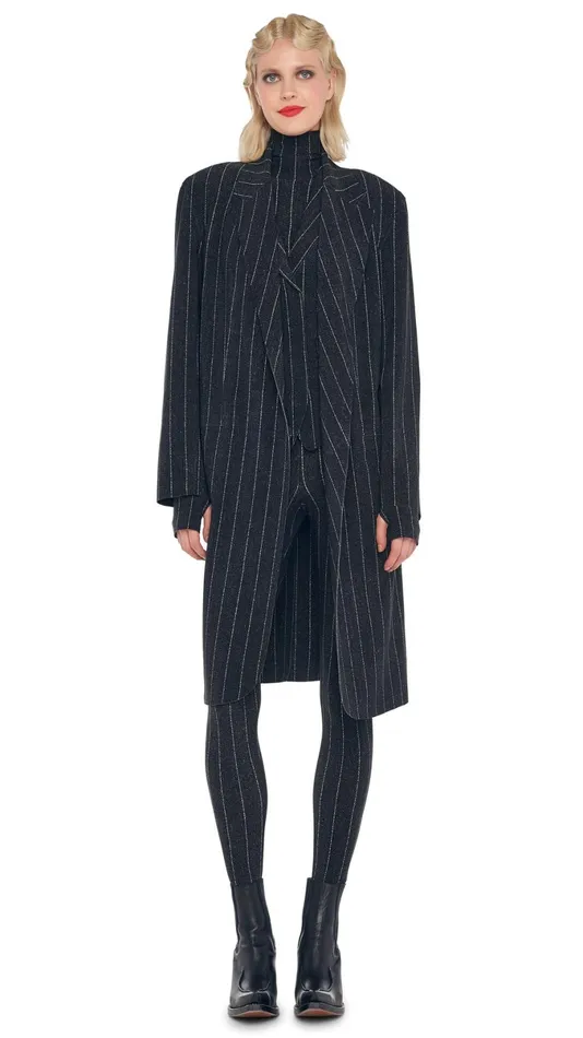 Norma Kamali Jackets OVERSIZED SINGLE BREASTED JACKET Woven Pinstripe 8211 Clothing Norma Kamali Jackets OVERSIZED SINGLE BREASTED JACKET Woven Pinstripe 8211 Clothing