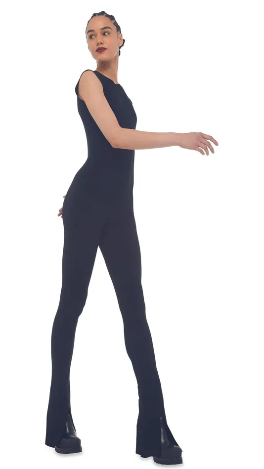 Norma Kamali Jumpsuits SPAT LEGGING CATSUIT Black 8211 Clothing