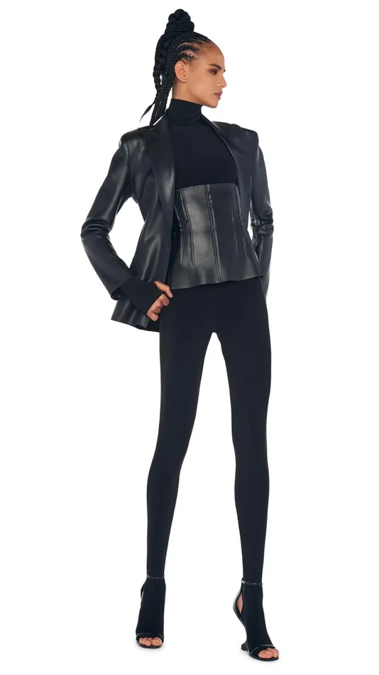 Norma Kamali Jumpsuits TURTLE CATSUIT WITH FOOTIE Black 8211 Clothing
