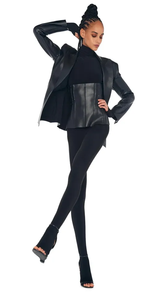 Norma Kamali Jumpsuits TURTLE CATSUIT WITH FOOTIE Black 8211 Clothing