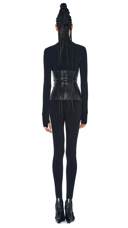 Norma Kamali Jumpsuits TURTLE CATSUIT WITH FOOTIE Black 8211 Clothing