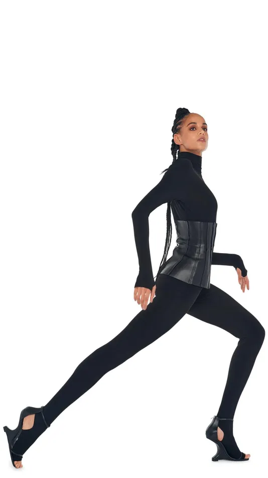 Norma Kamali Jumpsuits TURTLE CATSUIT WITH FOOTIE Black 8211 Clothing