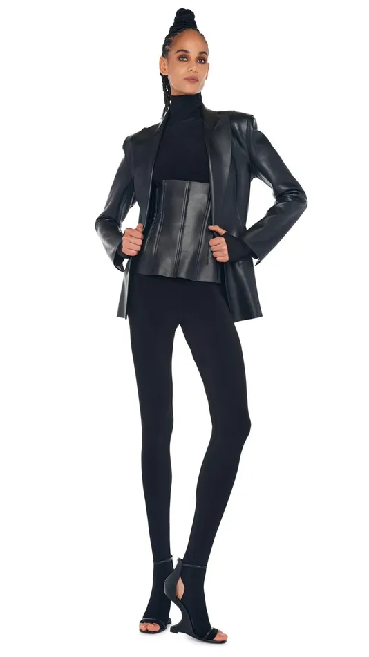 Norma Kamali Jumpsuits TURTLE CATSUIT WITH FOOTIE Black 8211 Clothing